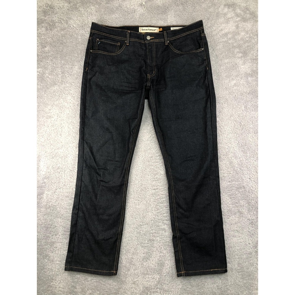 Tailor Vintage Jeans Mens 39x30 (Tag 38x30) Blue Canaan Slim Fit Denim *Flaw